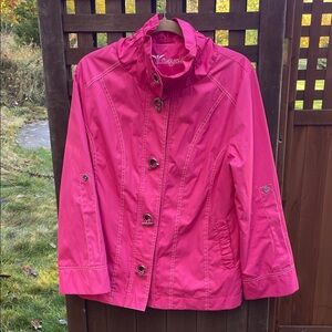 Neyelle  Fuchsia Jacket with Button Accents